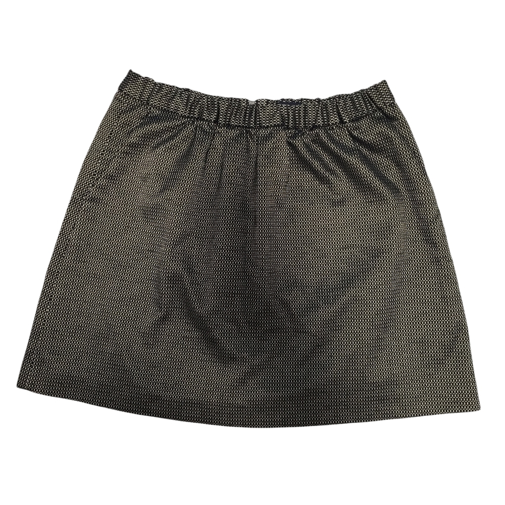Madewell Gold Black Jacquard Ruffle Mini‎ Skirt Size S